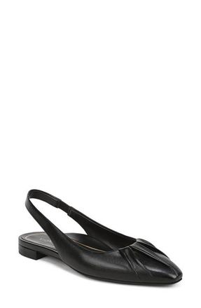 Vionic Gabriella Slingback Flat in Blackleather at Nordstrom, Size 9.5