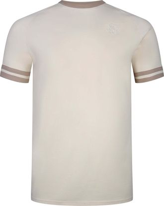 Siksilk T-Shirt SIKSILK Siksilk T-Shirt Tournament, Herren, Gr. XL, ecru, Obermaterial: 95% Baumwolle CO. 5% Elasthan EL., Shirts T-Shirt