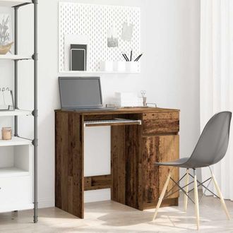 Berkfield Home Desk Old Wood 86x49x76 cm Engineered Wood in Brown | Size: 86 x 49 x 76 cm