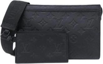 Louis Vuitton Pre-owned Vintage Calfskin Schoudertas - Heren - Vintage Schoudertas - Zwart - ONE Size - Leer - Vintage