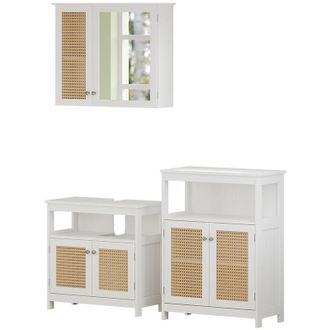 Vicco Conjunto De Muebles De Ba&ntilde;o Rosario, Blanco, 3 Piezas