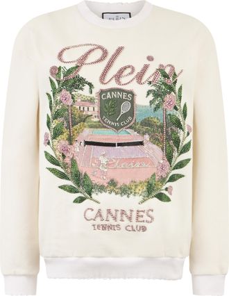 Philipp Plein Washed Sweatshirt Cannes Tennis Club
