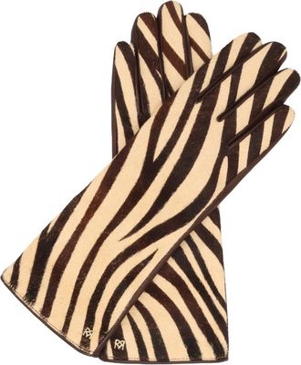 Kazar Lange Handschoenen - Dames - Handschoenen - Bruin - M - Leer - Accessoires