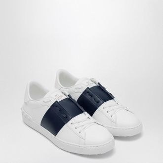 Valentino Garavani Wei&szlig;/Dunkelblauer offener Sneaker