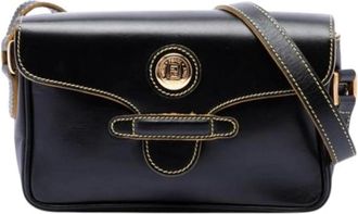 Fendi Pre-owned Vintage Crossbody Bag - Dames - Vintage Schoudertas - Zwart - ONE Size - Leer - Vintage