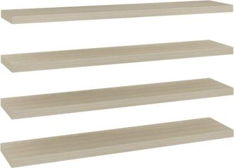 vidaXL Vidaxl - Estantes flotantes pared 4 uds mdf color roble 120x23,5x3,8 cm