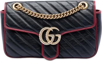 Gucci Pre-owned Gucci Medium GG Marmont Matelasse Diagonal Leather Torchon Shoulder Bag Ladies 42LSO0WJF9IGIXEH