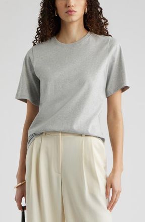 Nordstrom Relaxed Fit Pima Cotton Crewneck T-Shirt in Grey Heather Bc05 at Nordstrom, Size Xx-Small