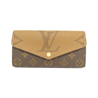Louis Vuitton Brown Coated Canvas Long Wallet (Tri-Fold) (Pre-Owned)