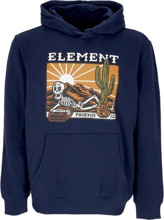 Element Navy Hoodie met kangoeroezak - Heren - Hoodies - Blauw - L - Katoen - Hoodies & sweatvesten