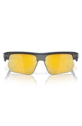 Oakley Bisphaera 68mm Prizm Gradient Oversize Polarized Rectangular Sunglasses in Black Gold at Nordstrom