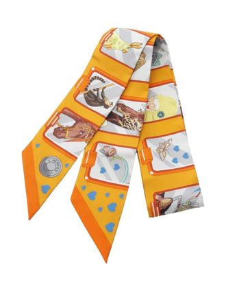 Hermès 1920s silk scarf - Orange