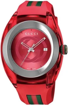 Gucci Sync Red Dial Mens Watch YA137103A
