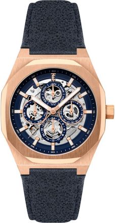 Earnshaw Drake Triple Calendar Blue Dial Mens Watch ES-8308-04