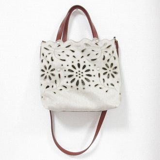 Chlo&eacute; Beige Brown Shoulder Bag Tote Bag (Pre-Owned)