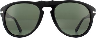 Persol Aviator Black Crystal Green Sunglasses