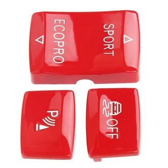 OEM Kit De Botones De Cambio Antideslizamiento Esp Para Bmw F20 F21 F22 F23 (juego De 3 Piezas, Con Sensor De Radar, Rojo)