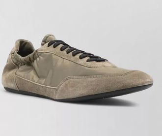Prada re nylon suede elastic low top sneakers