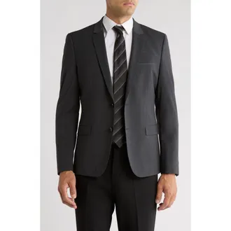 HUGO BOSS Arti Wool Blend Sport Coat in Dark Grey at Nordstrom Rack, Size 46 Regular