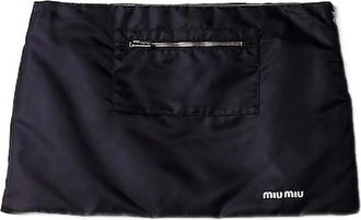 Miu Miu Technical Gazar And Fleece Skirt