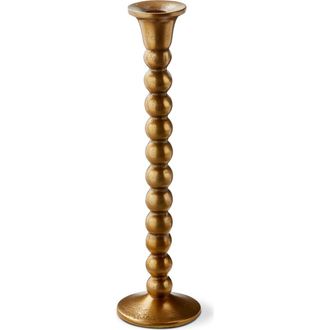Tag Ingrid Large Taper Candle Holder Antique Brass Aluminum 3.5x3.5x13 in in Gold at Nordstrom