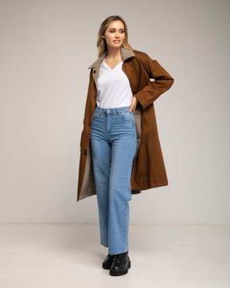 Tantra Basic wide leg jeans met een hoge taille
