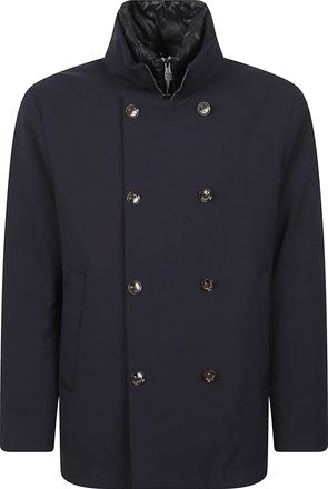 Montecore Double-Breasted Metallic Accent Down Jacket