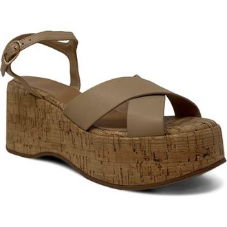 Shushop Indiana Platform Sandal in Nude at Nordstrom, Size 6.5