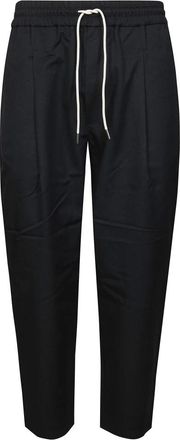 Dr&ocirc;le de Monsieur Le Pantalon Cropped - Heren - Vrijetijds broeken - Zwart - M - Wol - Broeken