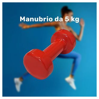 Trade Shop Trade Shop - Manubrio Singolo 5 Kg In Vinile Allenamento Esercizi Casa Palestra Workout Fit
