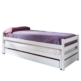 Muemue Cama nido triple madera blanco 90x200 cm