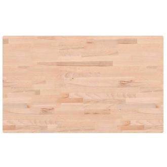 Berkfield Home Table Top 100x60x2.5 cm Rectangular Solid Wood Beech in Light Oak