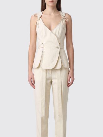 Vivienne Westwood Roxy Double-Breasted Cotton Top with Off-Shoulder Design