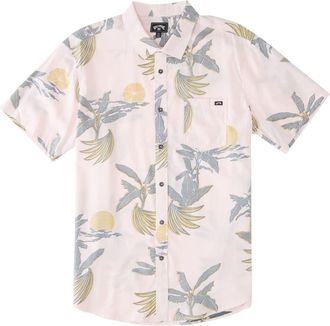Billabong Mens Classic Sundays Short Sleeve Shirt - Pink