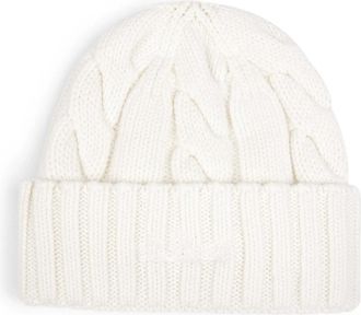 MC2 Saint Barth Chunky Cable Off-White Wolmuts - Heren - Hoeden - Wit - ONE Size - Wol - Accessoires