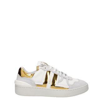 Lanvin White Fabric Low Top Womens Sneakers