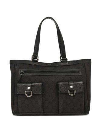 Gucci 2010s GG canvas tote bag - Zwart