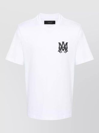 Amiri silk blend crew neck short sleeve t-shirt
