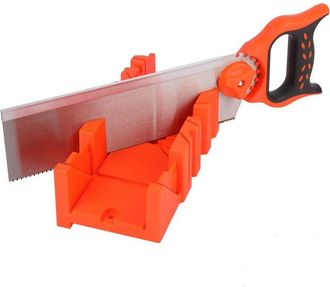 OEM Caja De Ingletes Con Sierra De Mano, Fresa De Espiga De 300 Mm (12), Sierra Ingleteadora Con Gu&iacute;a Y Marcos Angulares Para Cortar Madera, Manualidades,