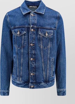 Palm Angels monogram detailed denim jacket