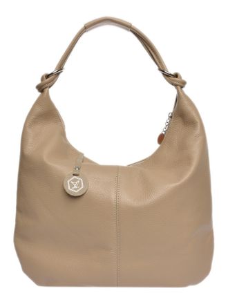 Luisa Vannini Beige Rundleer Tas