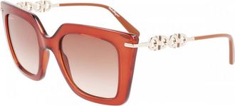Ferragamo Womens SF1041S-232-51 SF1041S 51 232 Fashion Sunglasses - Brown - One Size
