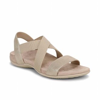 Vionic Womens Raina Slingback Sandals In Gold Leather