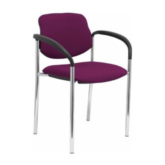 Piqueras y Crespo Piqueras Y Crespo - Villalgordo Silla Confidente De 4 Patas Y Estructrua Cromada Con Brazos Tejido Bali Color Morado