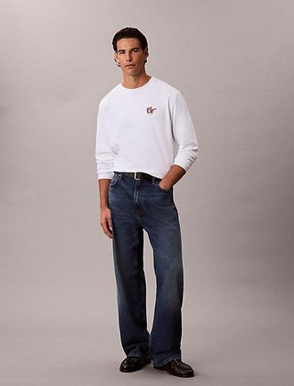 Calvin Klein Camiseta De Manga Larga Con Logo En La Parte Trasera