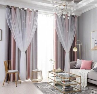 Douceur d'Int&eacute;rieur Cortinas Opacas Grises Festnight De 134 X 210 Cm Con Anillas