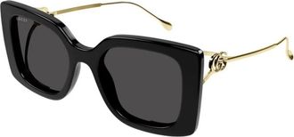 Gucci Zonnebril Gg 1567Sa - Dames - Zonnebrillen - Zwart - 54 MM - Accessoires