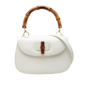 Gucci Pre-owned Satchel - Dames - Pre-owned - Wit - Maat: ONE Size Leer