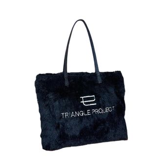 Generic Faux plush embroidered one-shoulder mens and womens large bag black pink fashion handbag