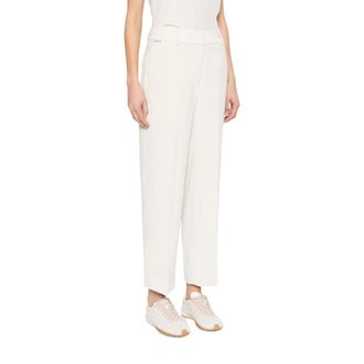 PESERICO Peserico, Wide Trousers, female, White, Size: XL Wide Trousers